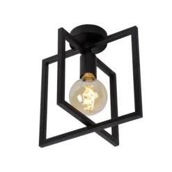 Lucide LUUK Plafonnière-Zwart-1xE27-40W-Metaal Discount