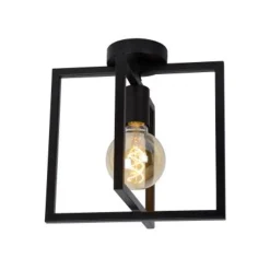 Lucide LUUK Plafonnière-Zwart-1xE27-40W-Metaal Discount