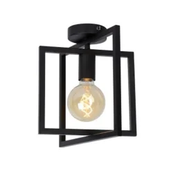 Lucide LUUK Plafonnière-Zwart-1xE27-40W-Metaal Discount