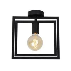Lucide LUUK Plafonnière-Zwart-1xE27-40W-Metaal Discount