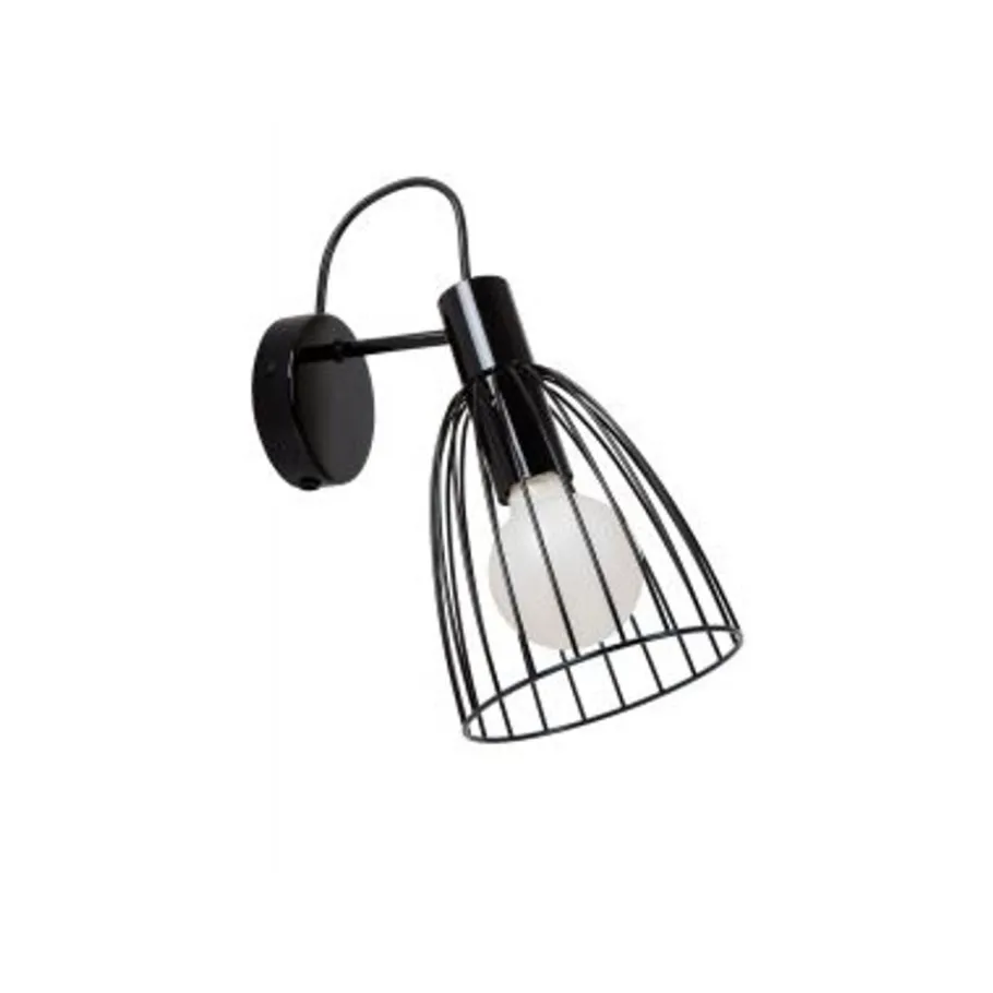 Lucide MACARONS Wandlamp-Zwart-1xE27-40W-Metaal Hot