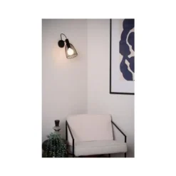 Lucide MACARONS Wandlamp-Zwart-1xE27-40W-Metaal Hot