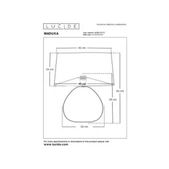 Lucide MADUKA Tafellamp-Nature.-1xE27-40W-Zeegra. Online