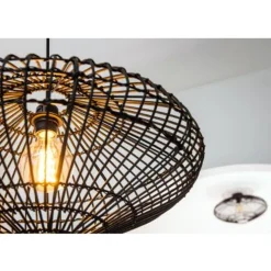 Lucide MAGALI - Hanglamp - Ø 56 cm - 1xE27 - Zwart