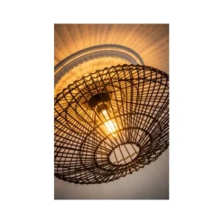 Lucide MAGALI - Plafonnière - Ø 56 cm - 1xE27 - Zwart Online