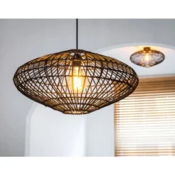 Lucide MAGALI - Plafonnière - Ø 56 cm - 1xE27 - Zwart Online