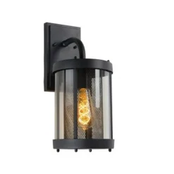 Lucide MAKKUM - Wandlamp Buiten - E27 - IP23 - Zwart Clearance