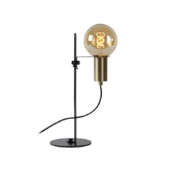 Lucide MALCOLM - Tafellamp - Ø 23 cm - 1xE27 - Zwart