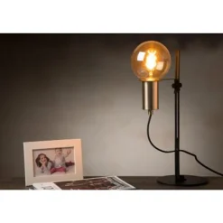 Lucide MALCOLM - Tafellamp - Ø 23 cm - 1xE27 - Zwart