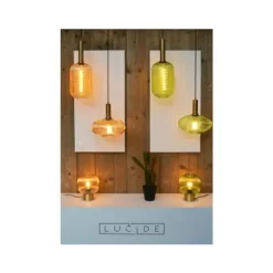 Lucide MALOTO - Hanglamp - Ø 20 cm - 1xE27 - Amber Hot