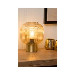 Lucide MALOTO - Tafellamp - Ø 20 cm - 1xE27 - Amber Best