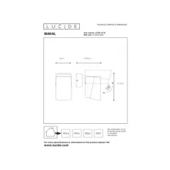 Lucide MANAL Wandspot LED 12W Antraciet Outlet