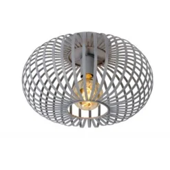 Lucide MANUELA - Plafonnière - Ø 40 cm - 1xE27 - Grijs Clearance