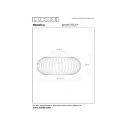 Lucide MANUELA - Plafonnière - Ø 40 cm - 1xE27 - Grijs Clearance