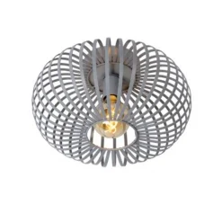 Lucide MANUELA - Plafonnière - Ø 40 cm - 1xE27 - Grijs Clearance