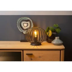 Lucide MANUELA - Tafellamp - Ø 25,5 cm - 1xE27 - Zwart Discount