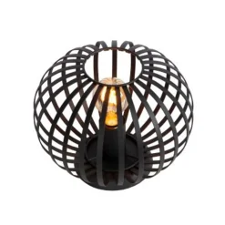 Lucide MANUELA - Tafellamp - Ø 25,5 cm - 1xE27 - Zwart Discount