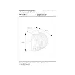 Lucide MANUELA - Wandlamp - 1xE14 - Zwart Clearance