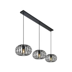 Lucide MANUELA Hanglamp-Zwart-3xE27-40W-Metaal Discount