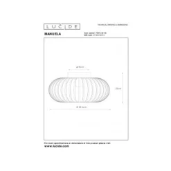 Lucide MANUELA Plafondlicht 1xE27 Ø40cm Zwart Discount