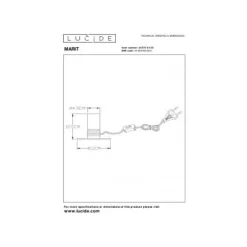 Lucide MARIT - Tafellamp - Ø 10 cm - 1xE27 - Zwart
