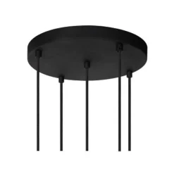Lucide MARIUS Hanglamp-Zwart-Ø55-5xE27-40W-Glas Outlet