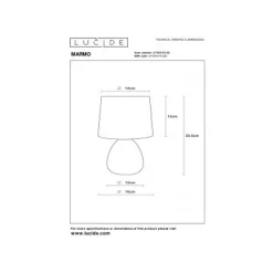 Lucide MARMO - Tafellamp - Ø 16 cm - 1xE14 - Zwart Best