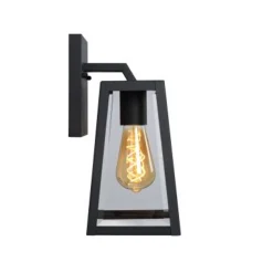 Lucide MATSLOT - Wandlamp Buiten - E27 - IP23 - Zwart Outlet