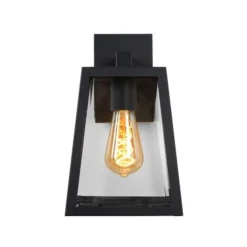 Lucide MATSLOT - Wandlamp Buiten - E27 - IP23 - Zwart Outlet