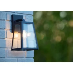 Lucide MATSLOT - Wandlamp Buiten - E27 - IP23 - Zwart Outlet