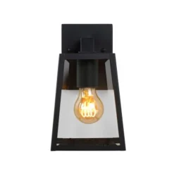 Lucide MATSLOT Wandlicht IP23 E27 H25cm Zwart Clearance