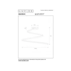 Lucide MAXENCE - Plafonnière - Ø 46 cm - LED Dimb. - 1x24W 3000K - 3 StepDim - Zwart Outlet