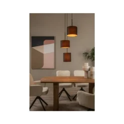 Lucide MAYA Hanglamp-Zwart-Ø46-3xE27-40W-Katoen Discount