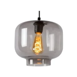 Lucide MEDINE - Hanglamp - Ø 25 cm - 1xE27 - Fumé New