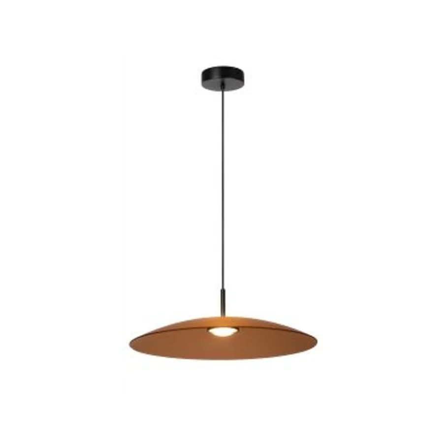 Lucide MENGA Hanglamp-Amber-Ø60-LED Dimb.-20W-2600K/2900K Hot