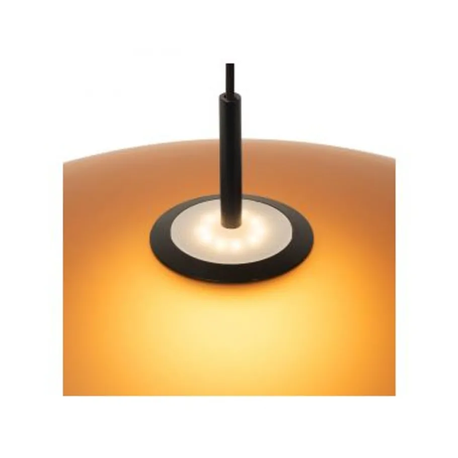Lucide MENGA Hanglamp-Amber-Ø60-LED Dimb.-20W-2600K/2900K Hot