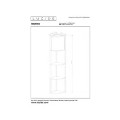 Lucide MENNO Vloerlamp-Zwart-1xE27-60W-MDF Outlet