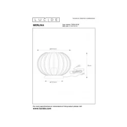 Lucide MERLINA - Tafellamp Kinderkamer - Ø 25,5 cm - 1xE27 - Roze Discount