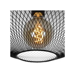 Lucide MESH - Plafonnière - Ø 45 cm - 1xE27 - Zwart New