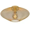 Lucide MESH - Plafonnière - Ø 45 cm - 1xE27 - Mat Goud / Messing New