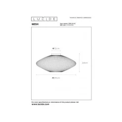 Lucide MESH - Plafonnière - Ø 45 cm - 1xE27 - Mat Goud / Messing New