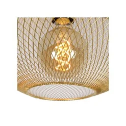 Lucide MESH - Plafonnière - Ø 45 cm - 1xE27 - Mat Goud / Messing New