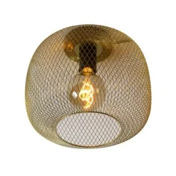 Lucide MESH - Plafonnière - Ø 30 cm - 1xE27 - Mat Goud / Messing Outlet