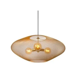 Lucide MESH Hanglamp-Mat Go.-Ø88-3xE27-40W-Metaal Hot