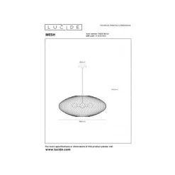 Lucide MESH Hanglamp-Mat Go.-Ø88-3xE27-40W-Metaal Hot