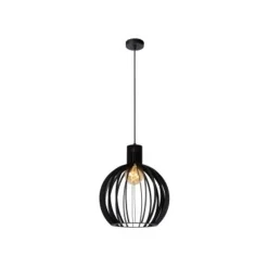 Lucide MIKAELA - Hanglamp - Ø 35 cm - 1xE27 - Zwart Sale
