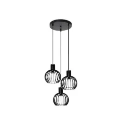 Lucide MIKAELA Hanglamp-Zwart-Ø32-3xE14-5W-Metaal Outlet