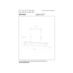 Lucide MILONGA Hanglamp-Wit-4xE27-40W-Metaal Outlet
