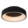 Lucide MIRAGE Plafonnière-Zwart-Ø38-LED Dimb.-22W-2700K Hot