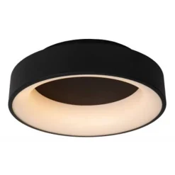 Lucide MIRAGE Plafonnière-Zwart-Ø38-LED Dimb.-22W-2700K Hot